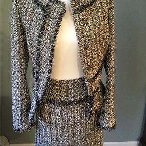 WORTH 2 pc suit blazer & mini skirt size 10, fringe
